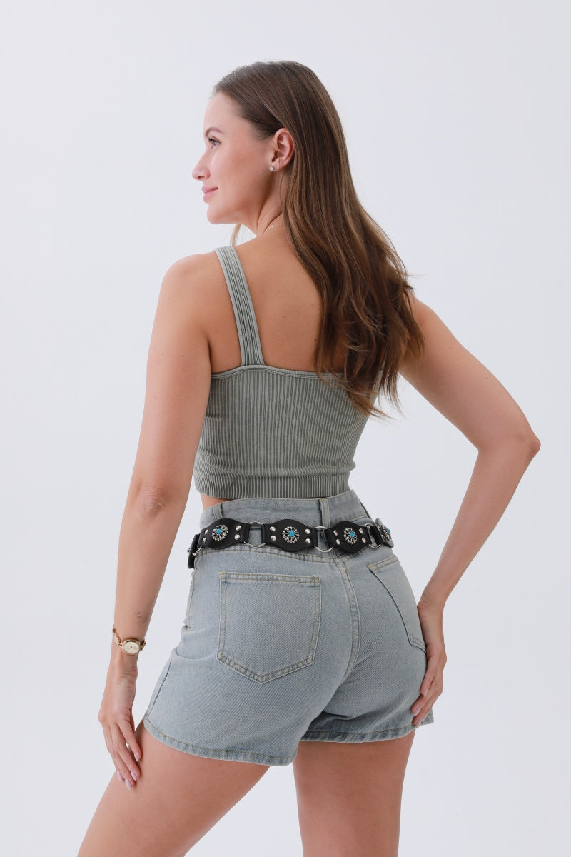 Bohemian Celestial Turquoise Belt – Vintage Style, Celestial Charm ✨🌙