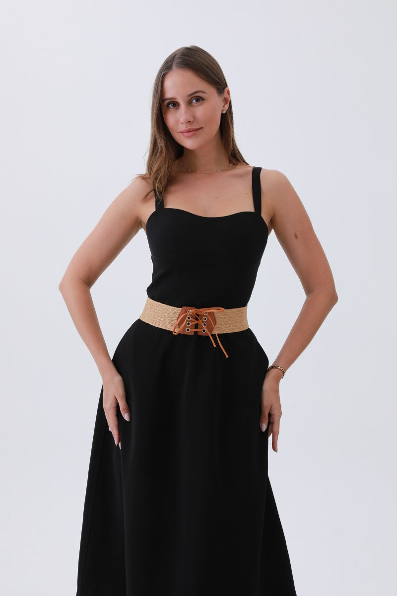 Adjustable Bow Belt – Stretchy Woven Waistband🌸✨
