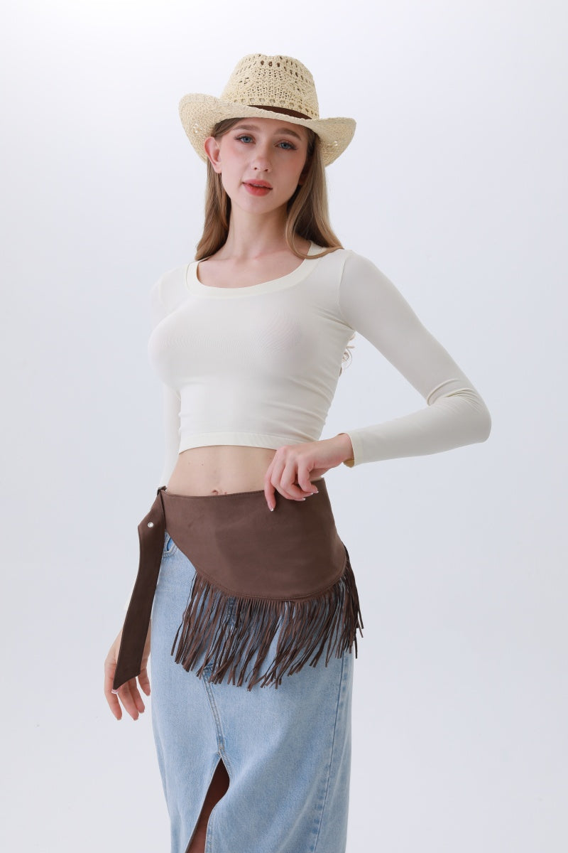 Ethnic Jazz Waist Cincher – Bohemian Fringe Belt✨🎷 