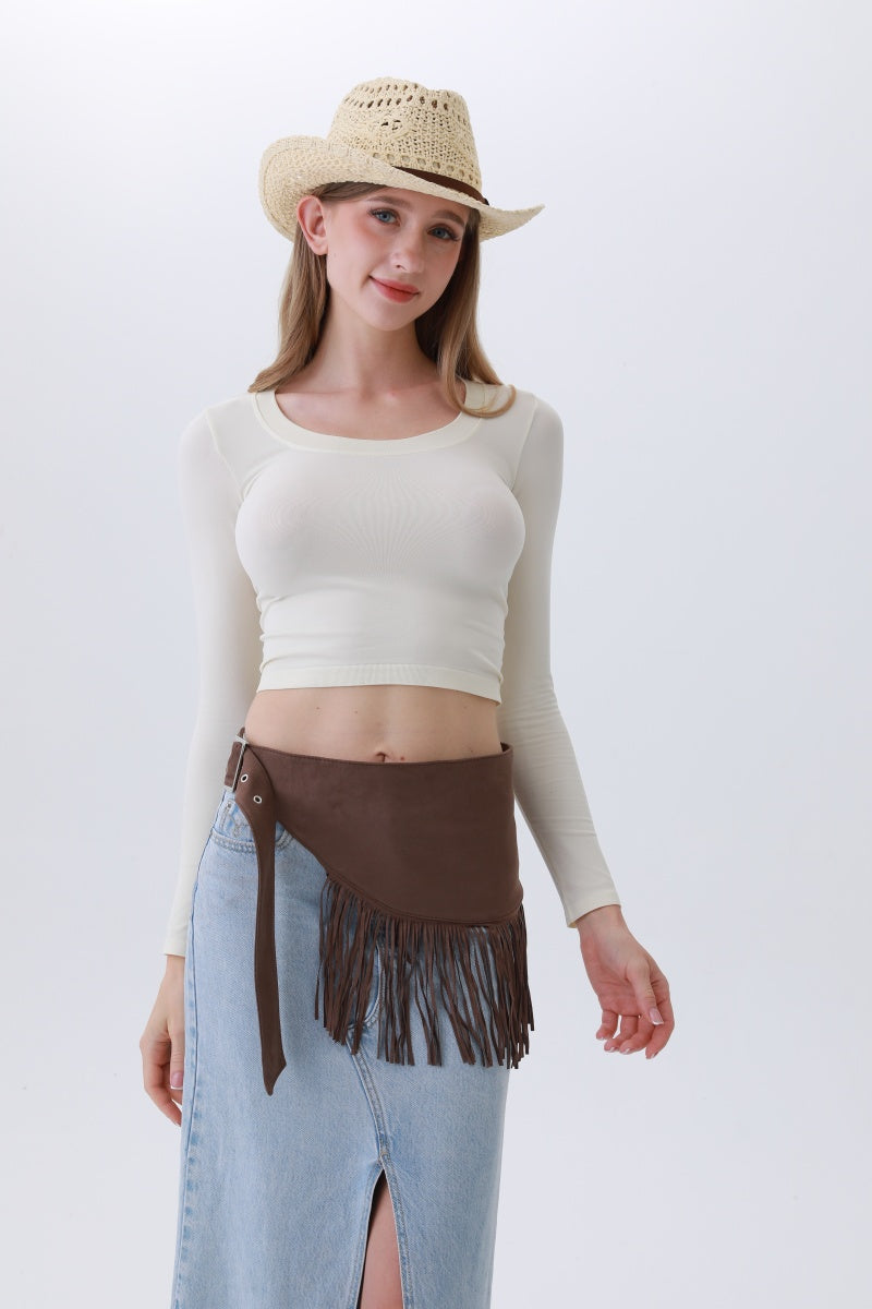 Ethnic Jazz Waist Cincher – Bohemian Fringe Belt✨🎷 