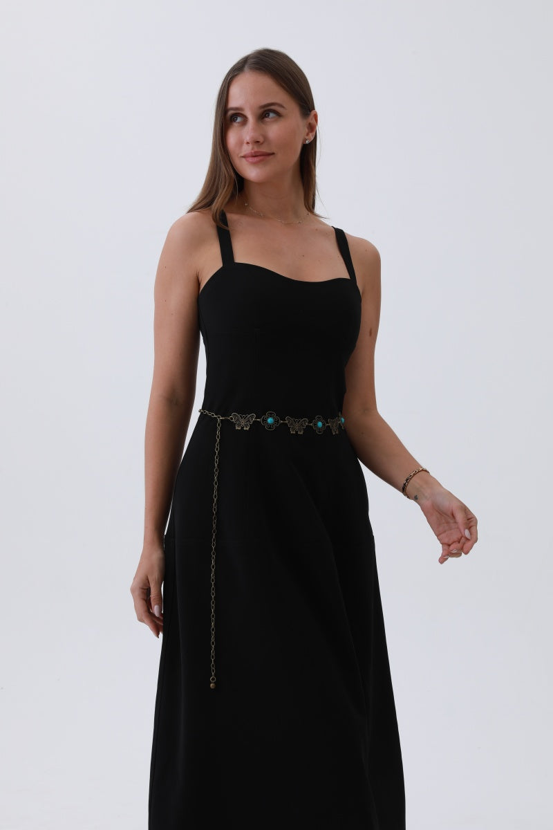 Boho Butterfly Chain Belt – Vintage Western Waist Accent🌸⛓️