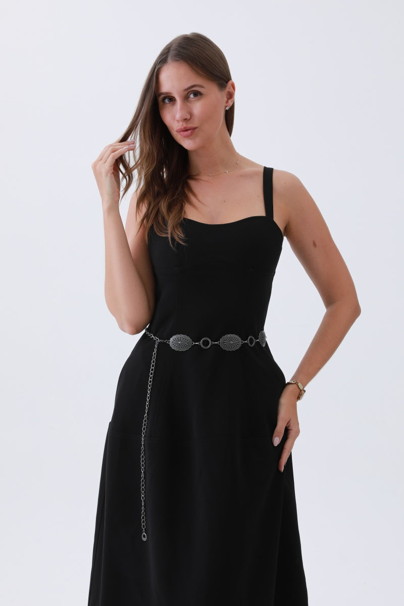Western Chain Link Belt – Edgy Oval & O-Ring Buckle🤠⛓️