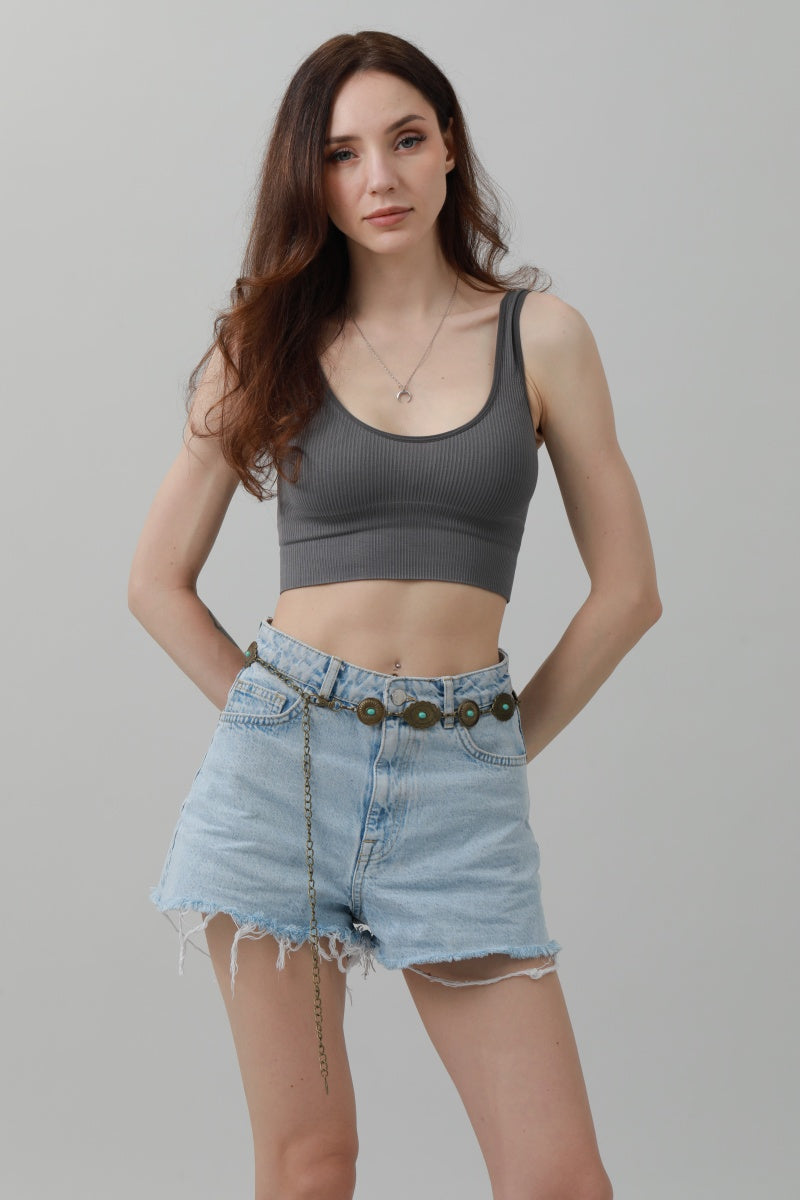 Bohemian Turquoise Waist Chain – Geometric Link Belt 🌿💎