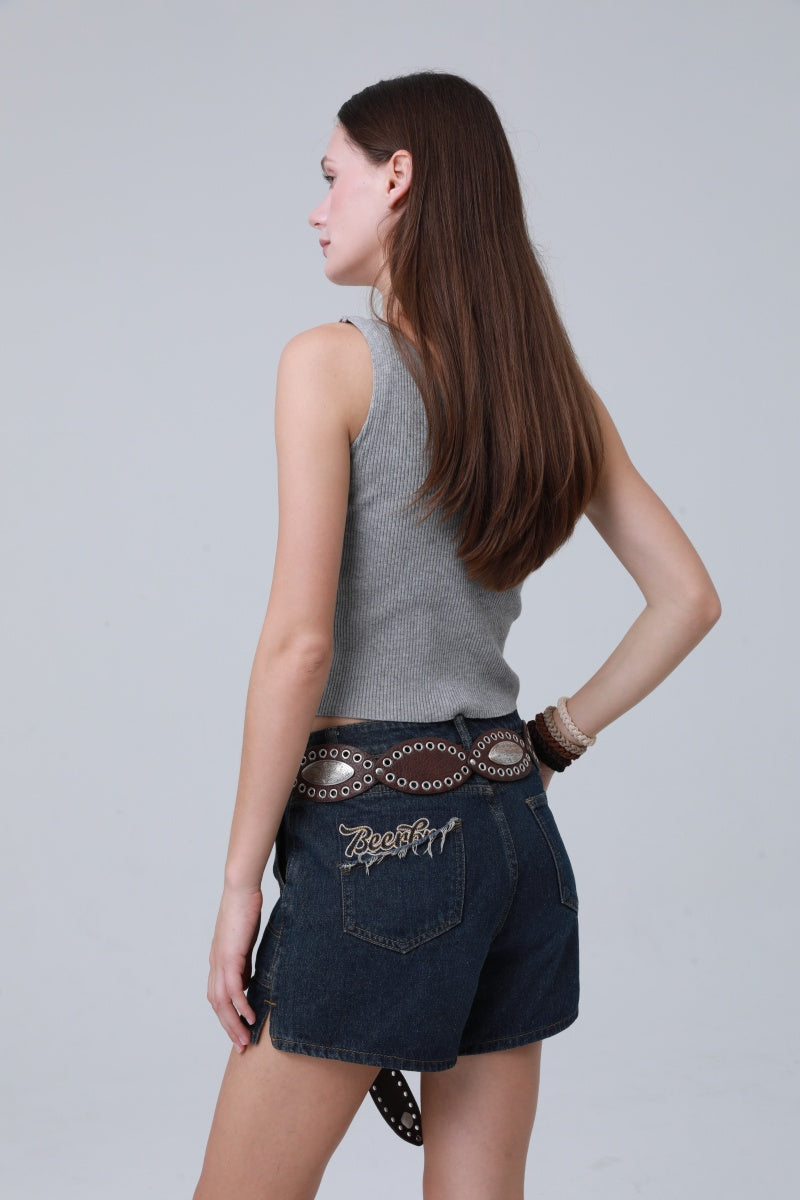 Boho Western Belt – Vintage Turquoise Inlaid Buckle 🌵💎