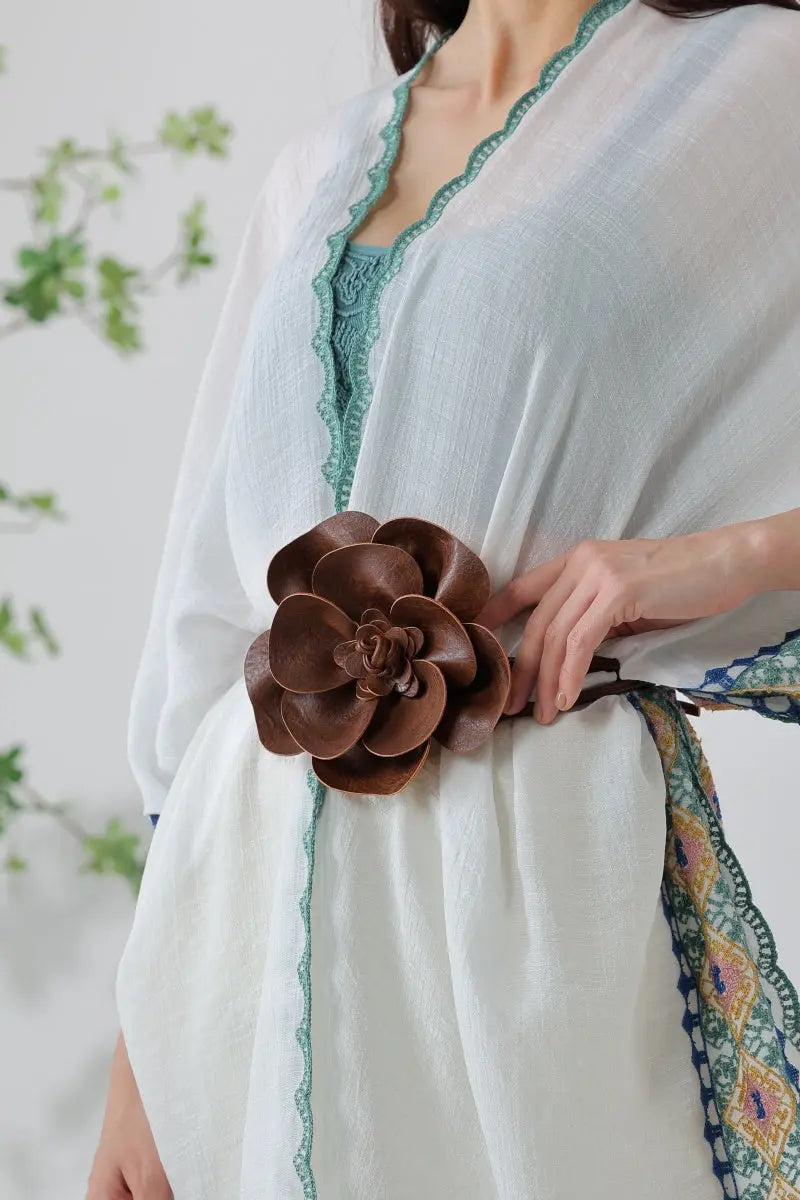 Wildflower: Bohemian Leather Flower Pendant Layered Belt – Boho Clothing  and Accessories