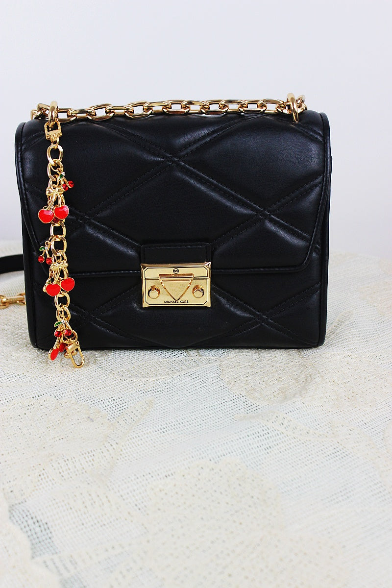 Cherry Charm Crossbody Strap – Adjustable Chain Bag Handle 🍒⛓️