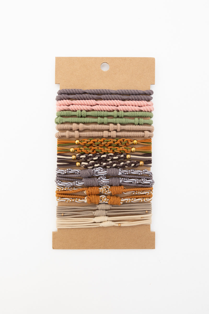 Retro Bohemian Stackable Hair Tie Bracelet Set🌷