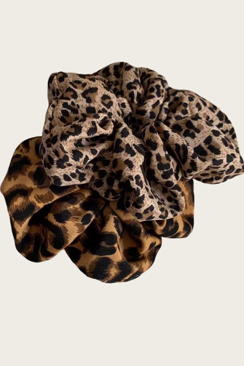 Leopard Print Scrunchies – Wild Animal Hair Rings 🐆✨