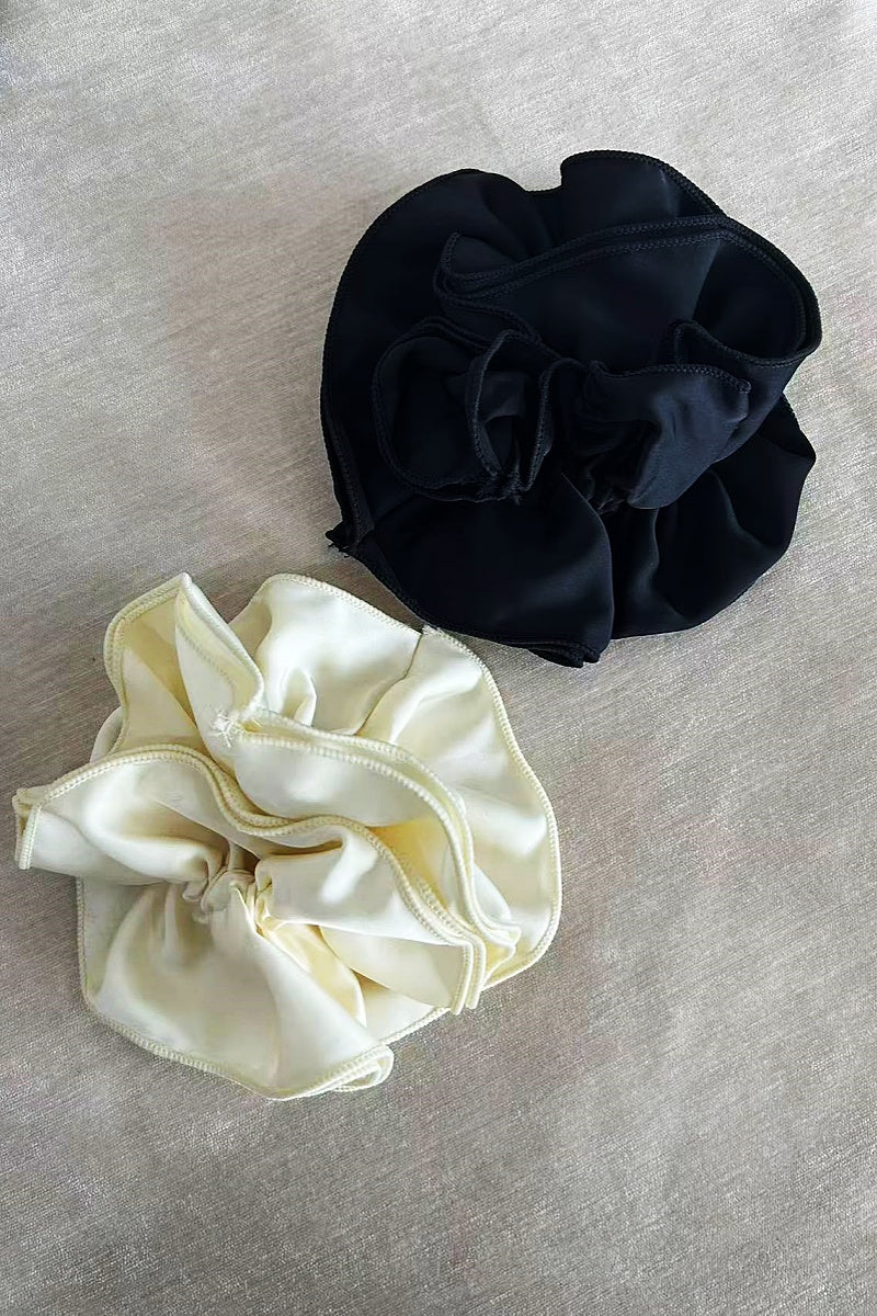Parisian Satin Scrunchies – Retro Hair Ties with Luxe Feel 🌟🎀