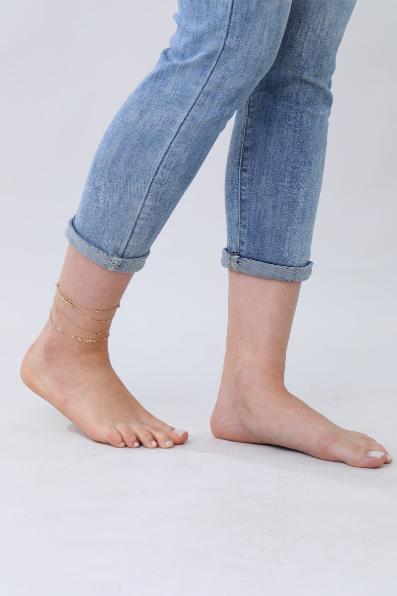 Versatile Gold Chain Anklet & Bracelet – 2-in-1 Elegance✨