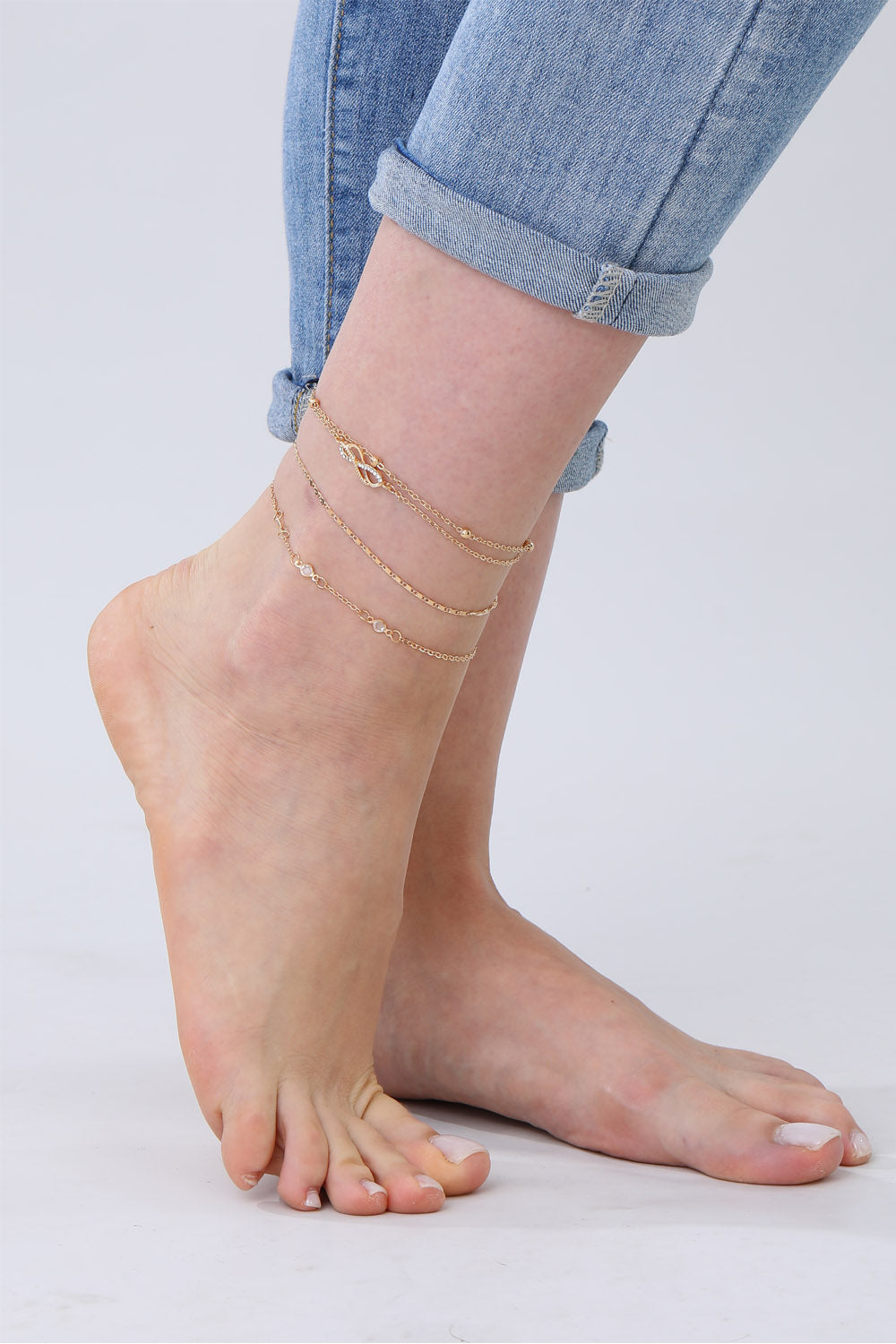 Versatile Gold Chain Anklet & Bracelet – 2-in-1 Elegance✨
