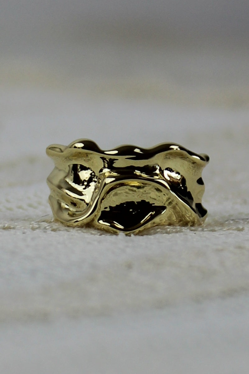 Luxe Asymmetrical Nugget Rings – Minimalist Open-Band Jewelry 🌟⛓️