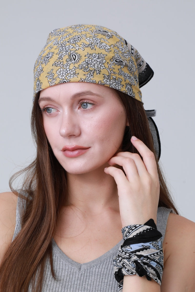 Printed Bandana Set – Versatile Headscarf & Neck Wrap for Women 🌸🧣