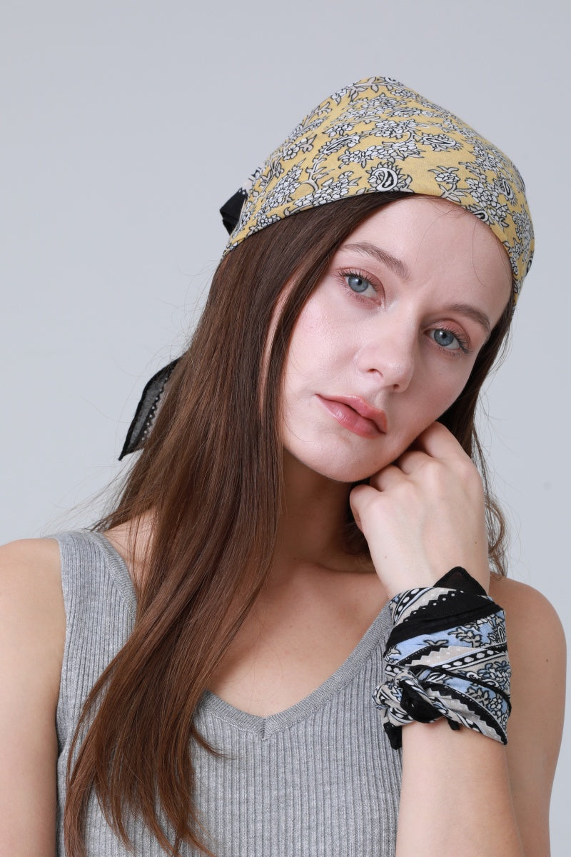 Printed Bandana Set – Versatile Headscarf & Neck Wrap for Women 🌸🧣
