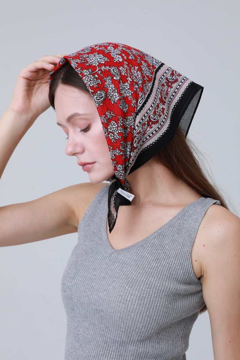 Printed Bandana Set – Versatile Headscarf & Neck Wrap for Women 🌸🧣