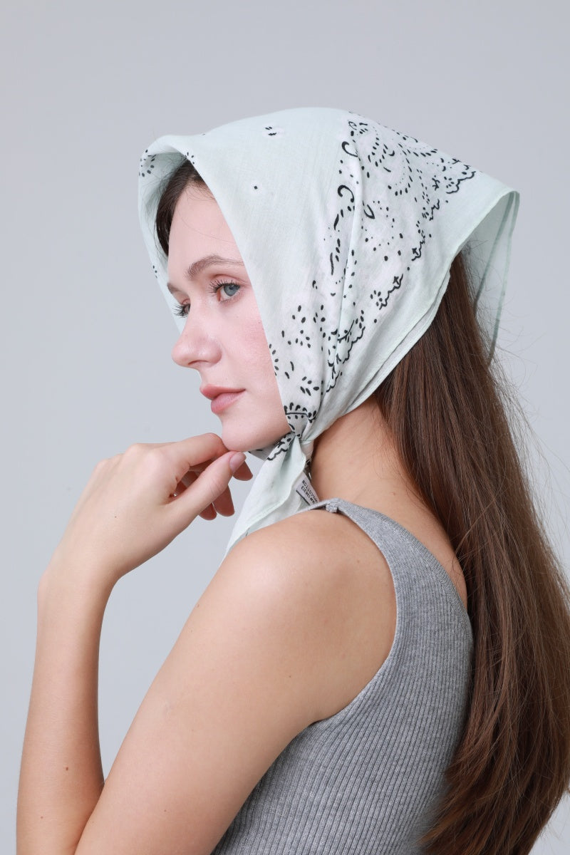 Soft Cotton Printed Bandanas – Multi-Way Headband & Scarf Set 🌸🧣