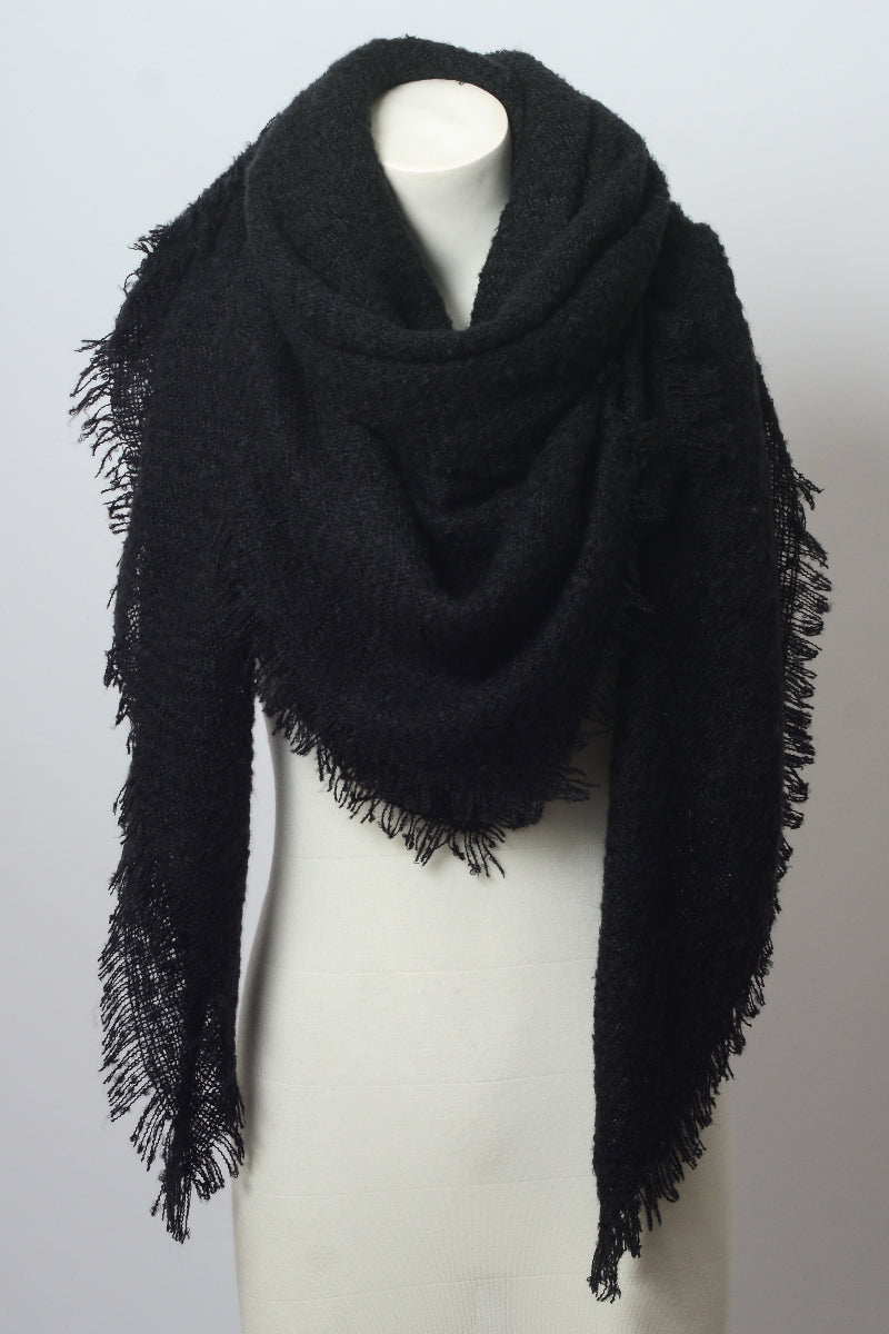Plush Mohair Square Scarf – Snug & Chic Winter Wrap ☁️❄️