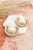 Seashell Glow Golden Raffia Hoop Earrings Jewelry