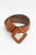 Sleek Square-Buckle Genuine Leather Belt Belts Cognac