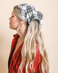 Triangle Flannel Head Scarf Hats & Hair Black