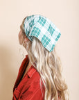 Triangle Flannel Head Scarf Hats & Hair Green