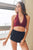 Lace Halter Bralette Small / Red