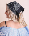 Muted Color Bandana Hats & Hair Black