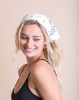 Muted Color Bandana Hats & Hair White