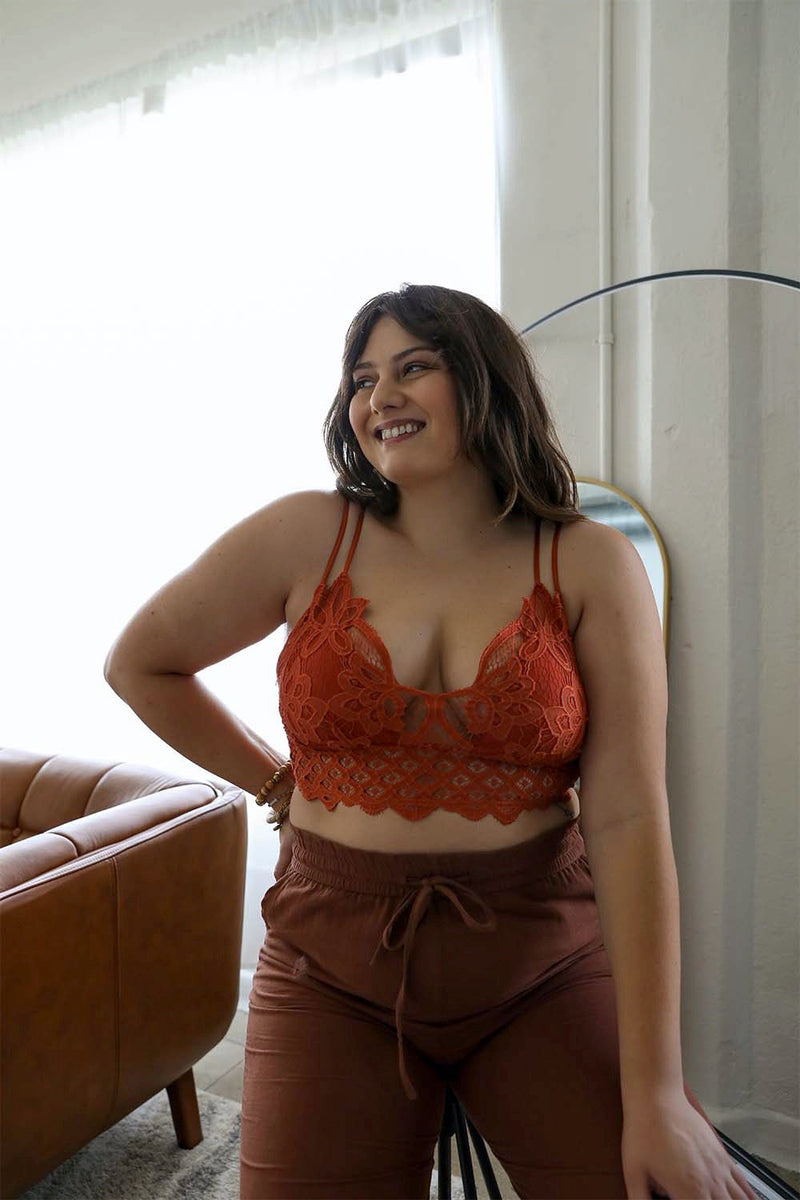 Leto Collection - Plus Crochet Lace Longline Bralette $44 – Thank you