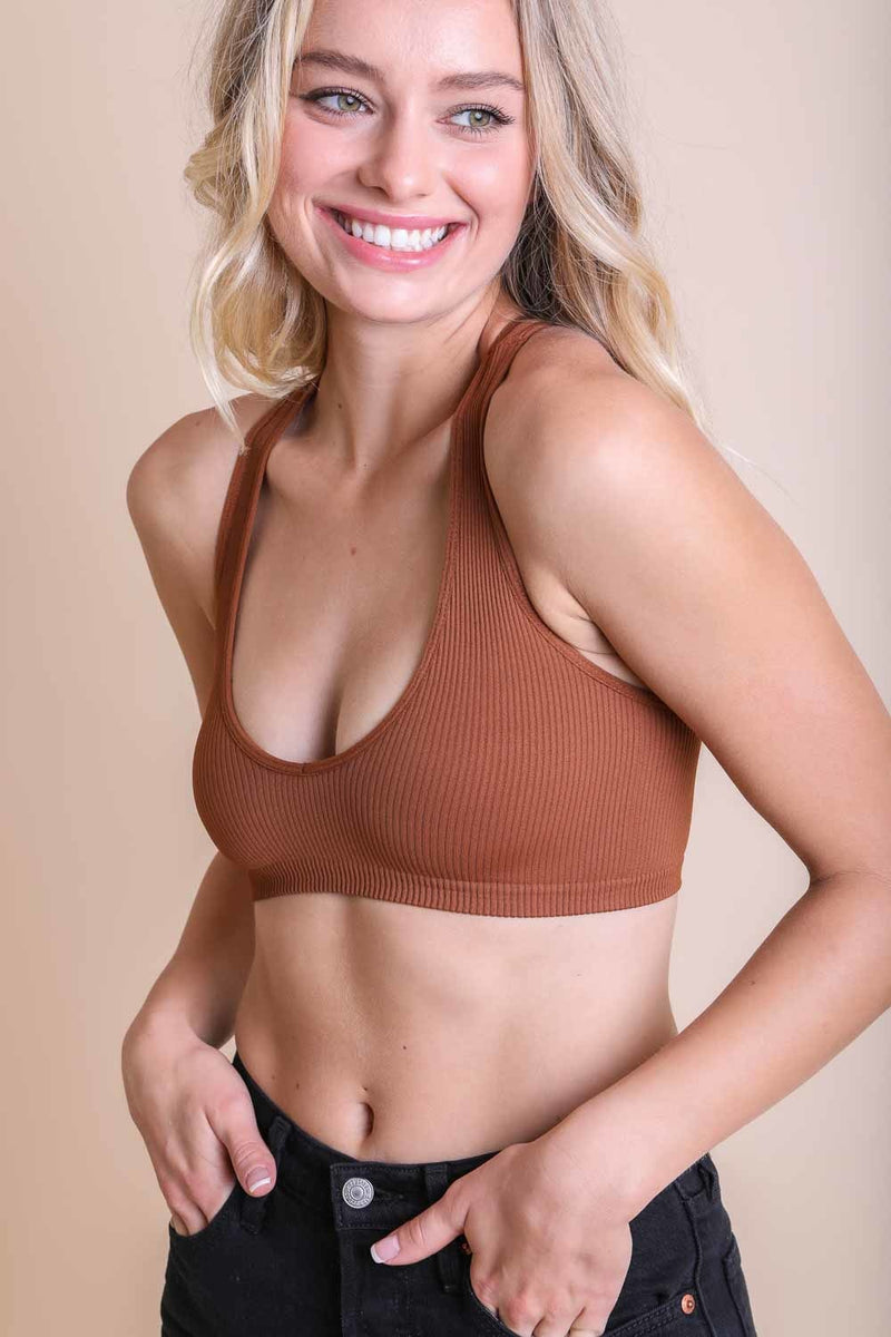 Ribbed Racerback Bralette $18 – Thank you - Leto Collection