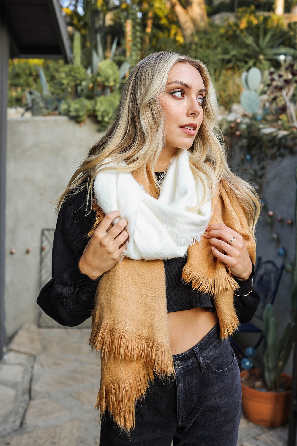 Silky Wool Ombre Scarf - Main Image