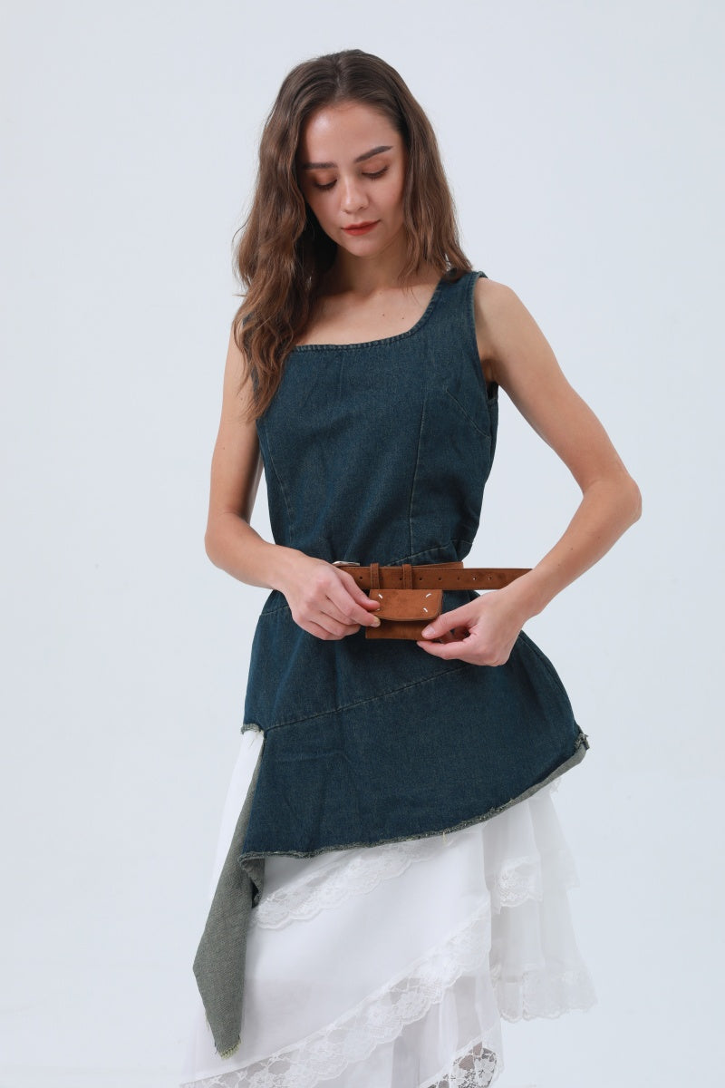 Vintage Belt with Attached Mini Wallet – Functional &amp; Retro Style 💼