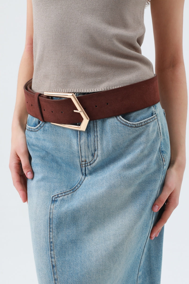 Wild West Chic: Wide Suede Belt