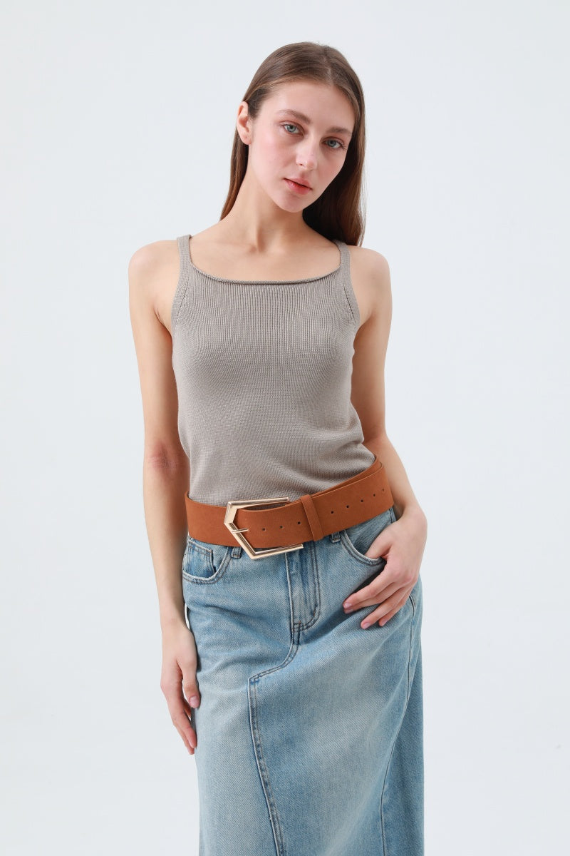 Wild West Chic: Wide Suede Belt