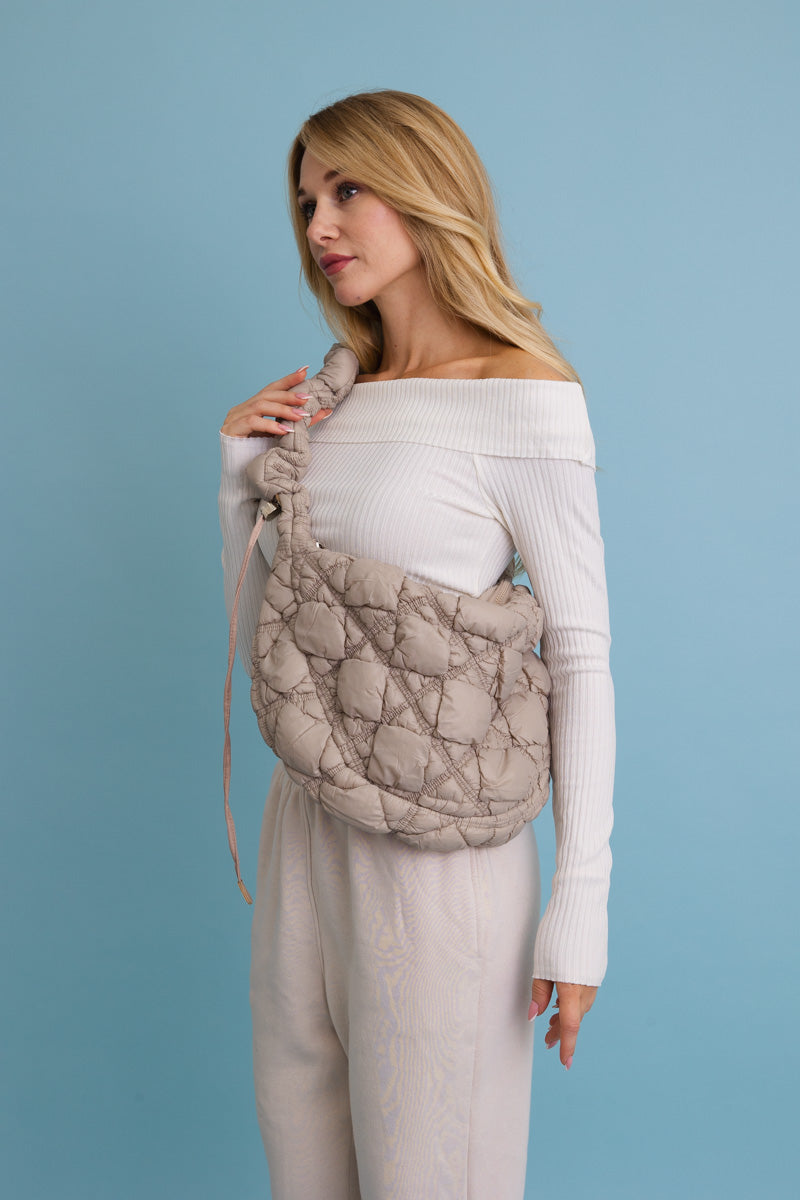 Carry All Quilted Puffer Crossbody Bag 👜