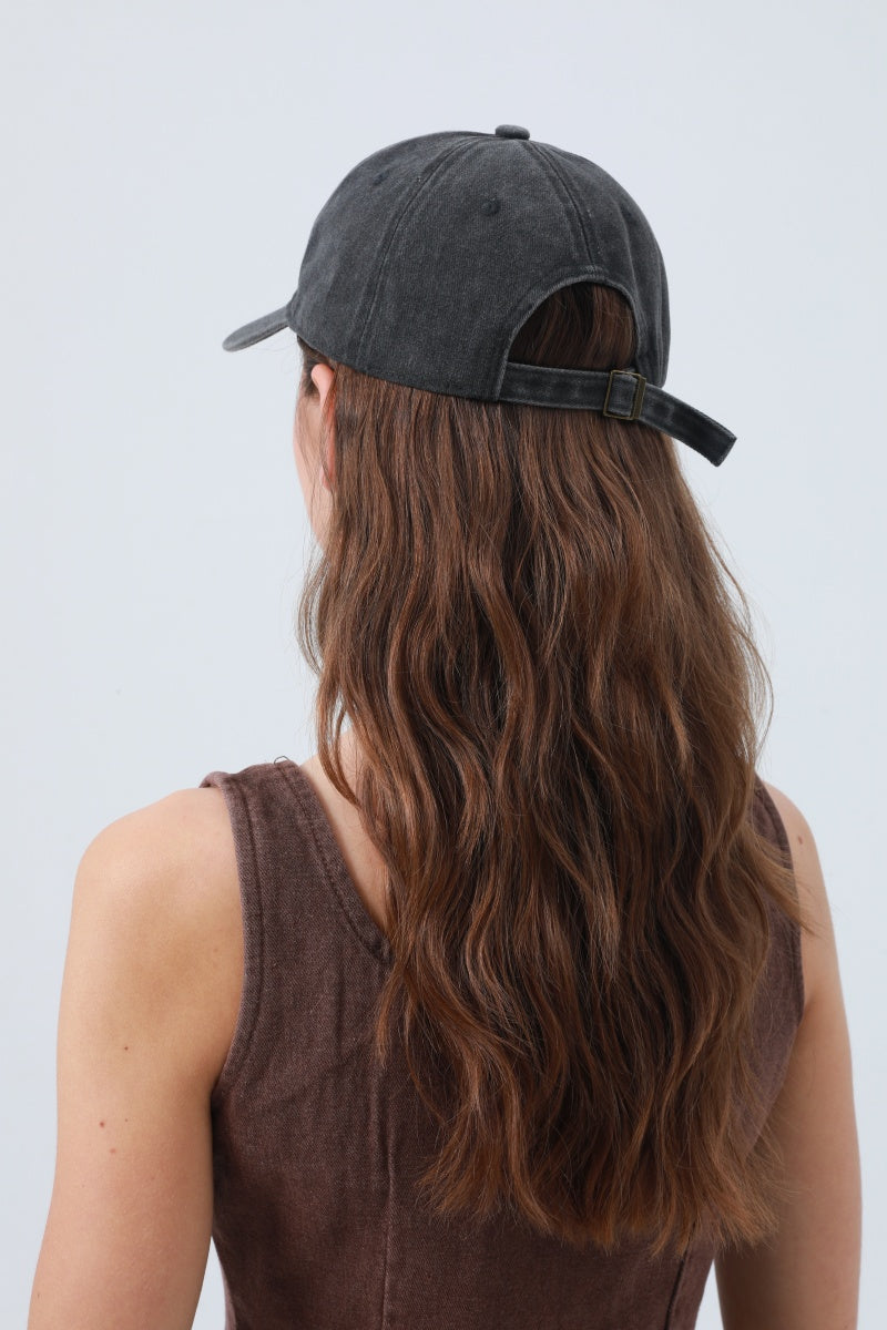 Heart Embroidered Washed Baseball Cap – Adjustable &amp; Vintage ⚾❤️