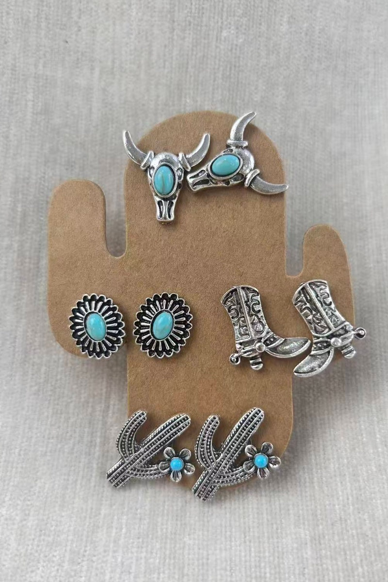Western Earring Set – Boot &amp; Cactus Adventure Styles 🤠🌵