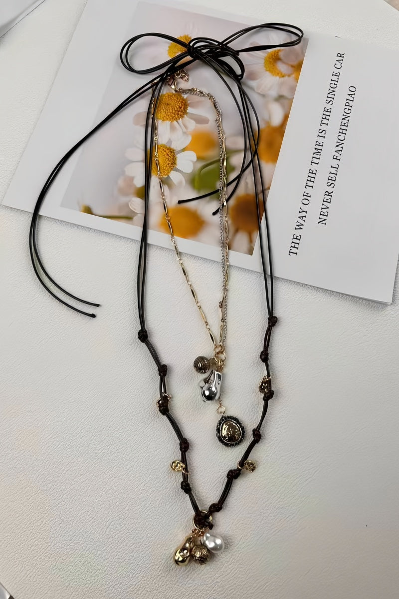 Stackable Alloy Charm Necklace - Layered Trendy Look 🔗