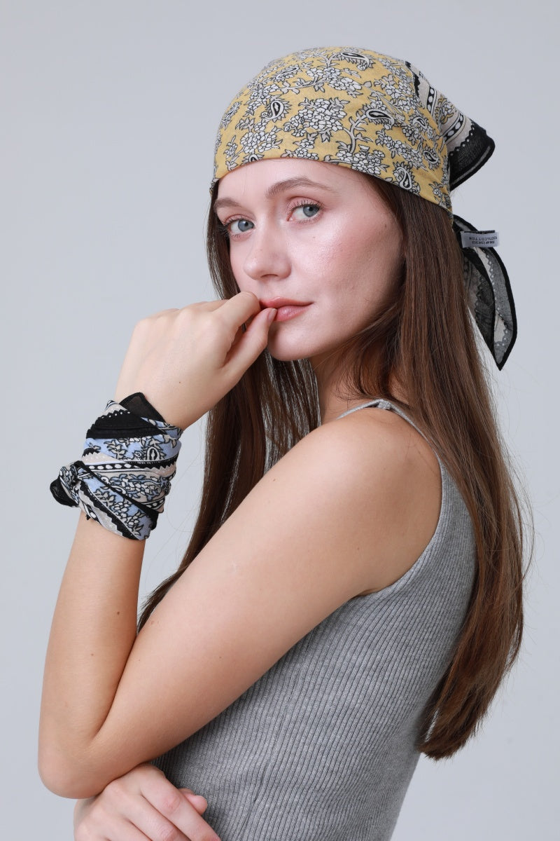 Printed Bandana Set – Versatile Headscarf &amp; Neck Wrap for Women 🌸🧣