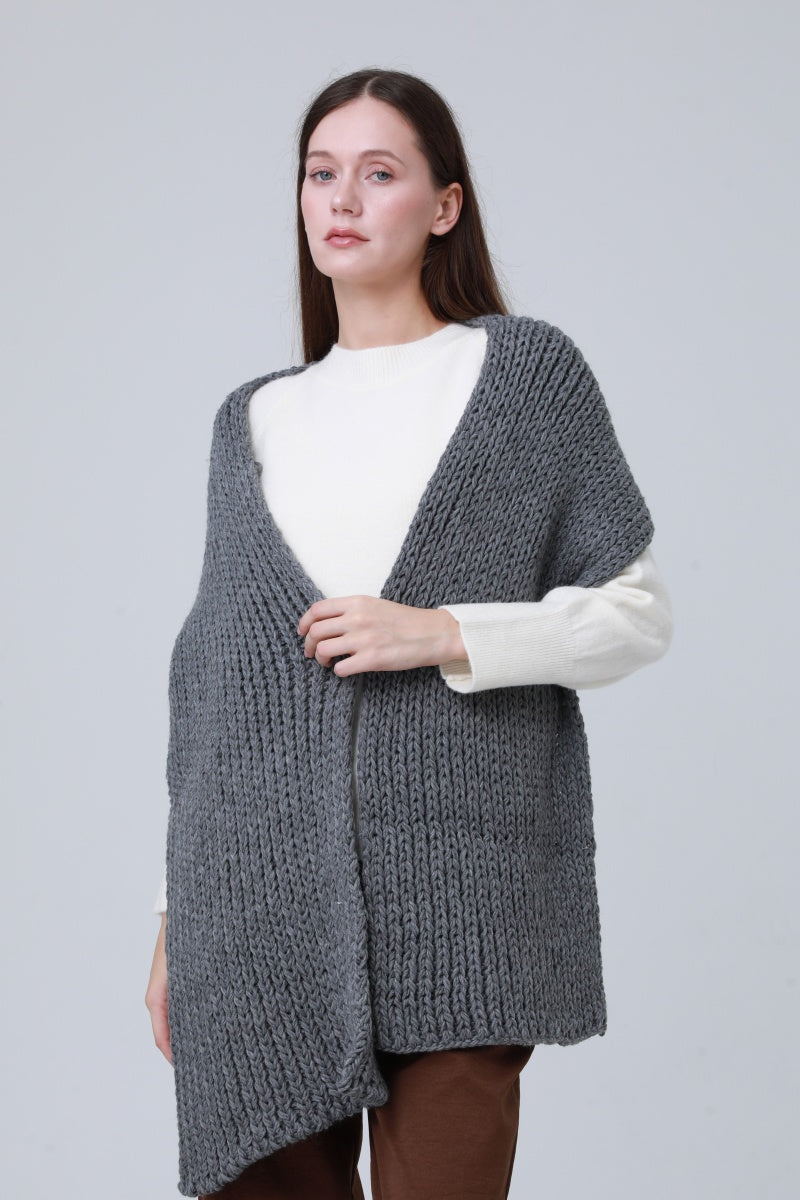 Chunky Ribbed Scarf – Oversized Winter Wrap for Women 🧣❄️