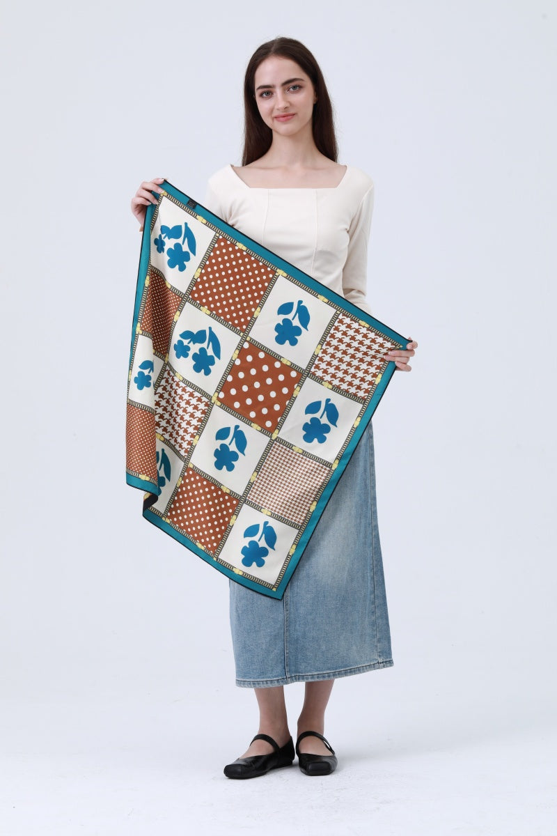 Luxury Reversible Silky Scarf - Two-Tone Double-Sided Design 🔄🧣