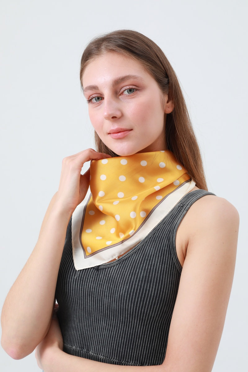 New Stylish Polka Dot Bandana Set – Spring Summer Scarf Collection ⚪🔵