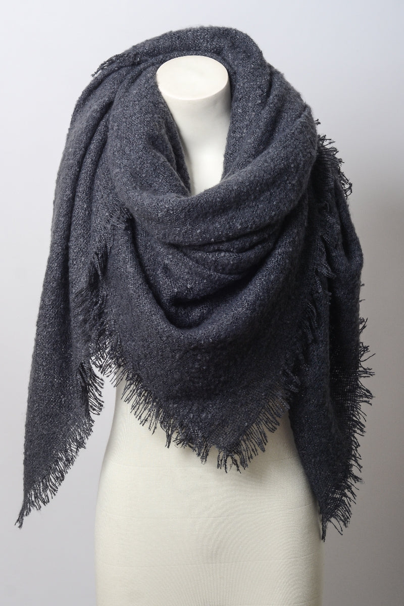 Plush Mohair Square Scarf – Snug &amp; Chic Winter Wrap ☁️❄️