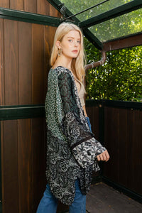 Airy Kimono With Playful Pattern Kimonos