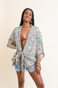 Blossom Tie Front Kimono Wrap