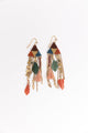 Boho Dreams Beads & Feathers Cascade Earrings Jewelry