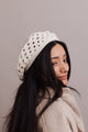 Darling Crochet Knitted Beret Beanies One Size / Ivory