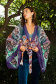 Free Spirit Boho Tie Front Wrap w/ Armholes Kimono