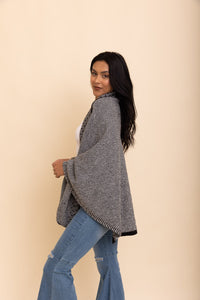 Over The Shoulder Knitted Shawl Ponchos