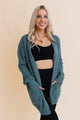 Snuggle Chic Boucle Bliss Cardigan Ponchos One Size / Sage